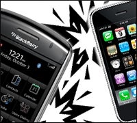 Apple iPhone and BlackBerry Storm